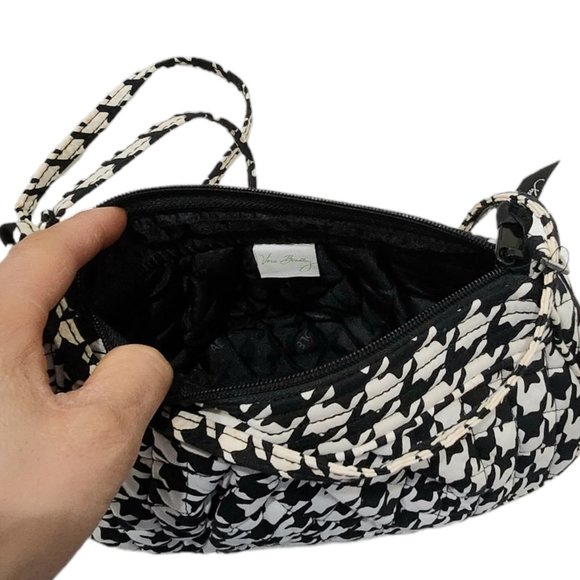 Vera Bradley Black & White Houndstooth Mini Bag Adjustable Strap Crossbody - Picture 6 of 6